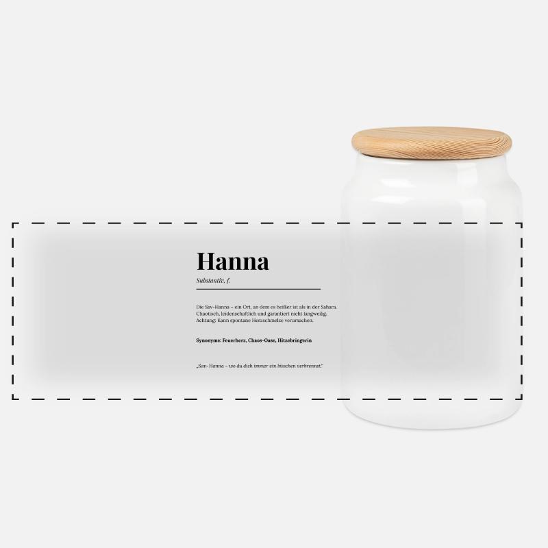 Hanna - Panorama Keksdose mit Holzdeckel - Weiß