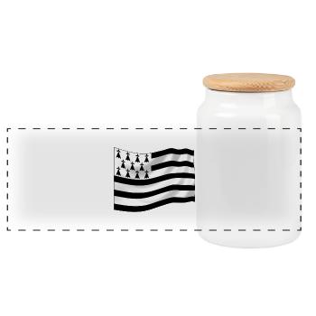 bretagne - Boîte à biscuits avec couvercle en bois - blanc - Devant