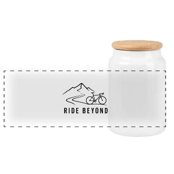 Parcours Ride Beyond Summit - Boîte à biscuits avec couvercle en bois - blanc - Devant