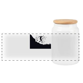 Trail Runner Cross Trail Mountain Runner - Boîte à biscuits avec couvercle en bois - blanc - Devant