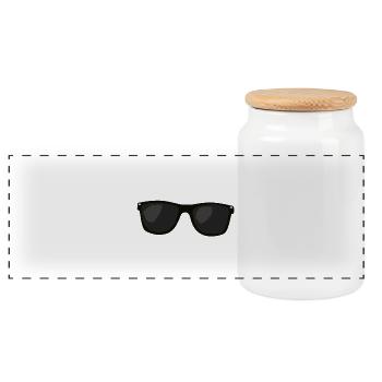 Sonnenbrille SWAG - Panorama Keksdose mit Holzdeckel - Weiß - Vorne