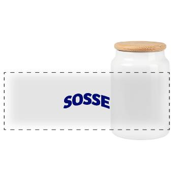Sosse Forever - Panoramic Cookie Jar with Wooden Lid - white - Front