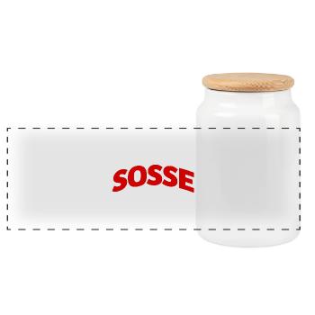 Sosse Forever - Panoramic Cookie Jar with Wooden Lid - white - Front