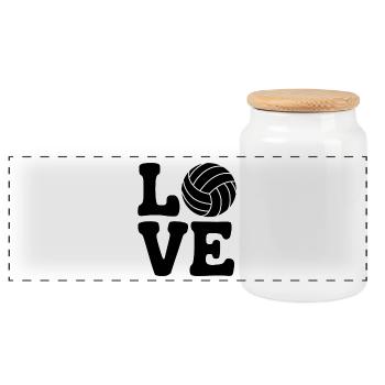 volley-ball dire drôle de cadeau de volley-ball - Boîte à biscuits avec couvercle en bois - blanc - Devant