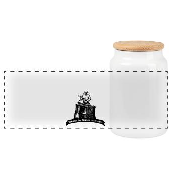anar - Boîte à biscuits avec couvercle en bois - blanc - Devant