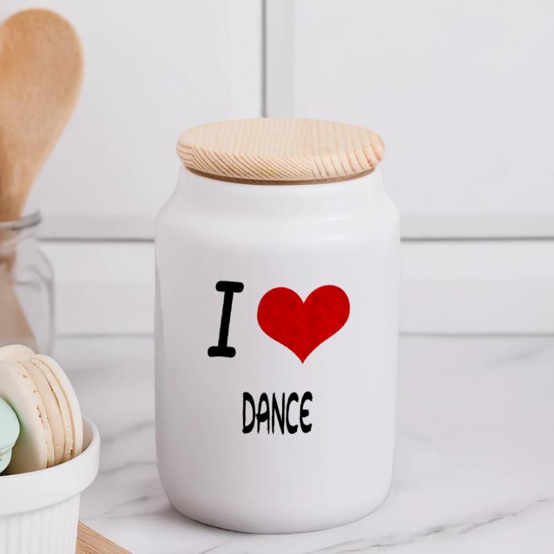 Amo Hobby Presente DANCE bday Biscottiera con coperchio in legno
