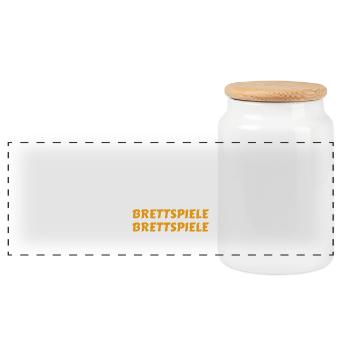scheisstag geschenk geburtstag Brettspiele - Panorama Keksdose mit Holzdeckel - Weiß - Vorne