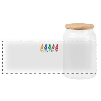 passe-temps l'amour cadeau cadeau roi à cheval cavalière - Boîte à biscuits avec couvercle en bois - blanc - Devant