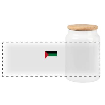 J'adore les racines d'amour de la maison de la maison PALESTINE PALES - Boîte à biscuits avec couvercle en bois - blanc - Devant