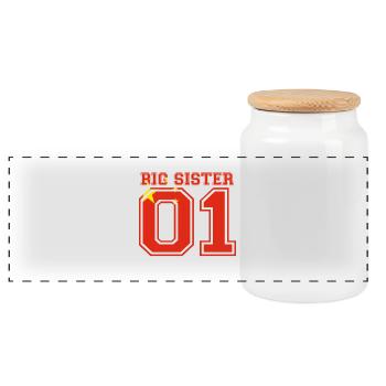 Big Sister grosse Schwester 01 China - Panorama Keksdose mit Holzdeckel - Weiß - Vorne