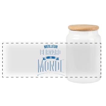 Meilleur Bernard du monde homme - Boîte à biscuits avec couvercle en bois - blanc - Devant
