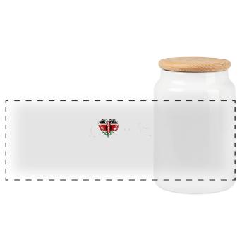 Liebe Heimat Wurzeln Home Stolz Land Kenia png - Panorama Keksdose mit Holzdeckel - Weiß - Vorne