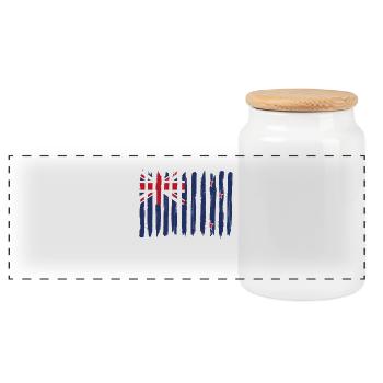 Roots maison home love fier nouvelle-Zélande png - Boîte à biscuits avec couvercle en bois - blanc - Devant