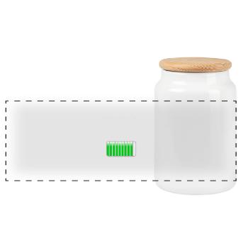 Hustle Fashion Business argent Hustlers shirt cadeau - Boîte à biscuits avec couvercle en bois - blanc - Devant