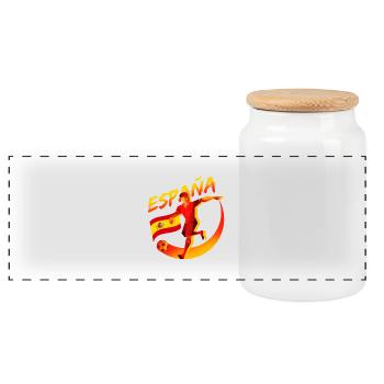 ESPANA - CHEMISE DE SOCCER - Boîte à biscuits avec couvercle en bois - blanc - Devant