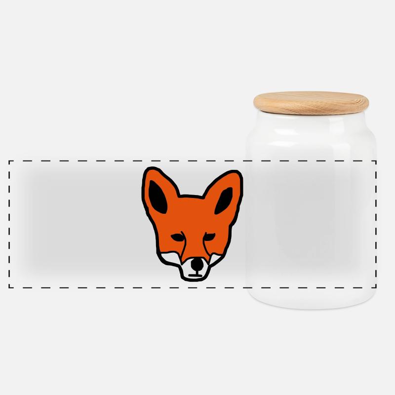 Fuchs Geschenk Geschenkidee - Panorama Keksdose mit Holzdeckel - Weiß