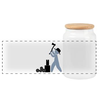 Hache de bûcheron Ranger - Boîte à biscuits avec couvercle en bois - blanc - Devant