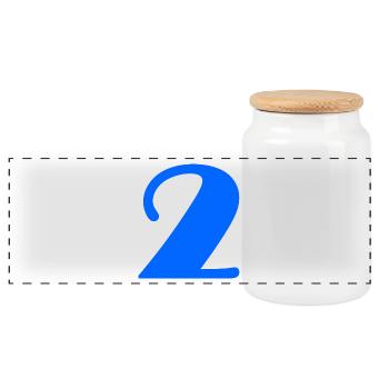 2 JAHRE. 2. JUBILÄUM. GEBURTSTAG 2 JAHRE. 2 - Panorama Keksdose mit Holzdeckel - Weiß - Vorne