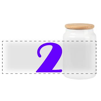 2. 2 YEARS. 2ND ANNIVERSARY. BIRTHDAY 2 YEARS - Panoramic Cookie Jar with Wooden Lid - white - Front