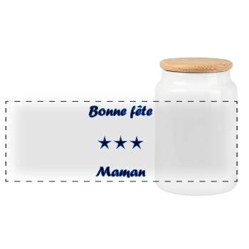 FÊTE DES MÈRES. BONNE FÊTE MAMAN. MAMAN. JE T'AIME - Boîte à biscuits avec couvercle en bois - blanc - Devant