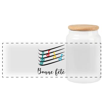 FÊTE DES MÈRES. BONNE FÊTE MAMAN. MAMAN. FÊTE - Boîte à biscuits avec couvercle en bois - blanc - Devant