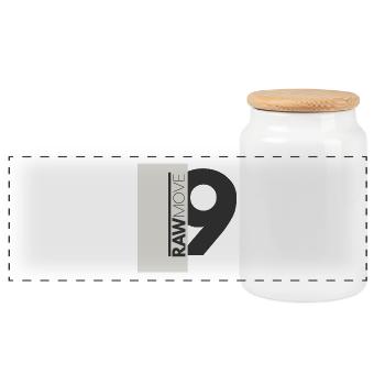 Mode 9 Typo-Kontrast - Panorama Keksdose mit Holzdeckel - Weiß - Vorne