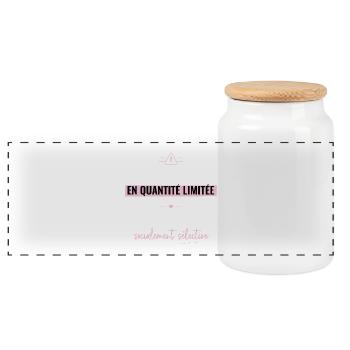 Disponible en Quantité Limitée – Sélectif - Boîte à biscuits avec couvercle en bois - blanc - Devant