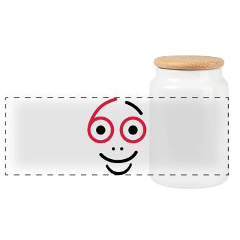 Superbe, 60 ans! - Boîte à biscuits avec couvercle en bois - blanc - Devant