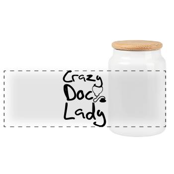 Crazy Doc Lady Doctor Docteur Docteur Médecine Cadeau - Boîte à biscuits avec couvercle en bois - blanc - Devant