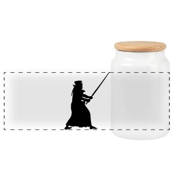 Kendo - Panorama Keksdose mit Holzdeckel - Weiß - Vorne