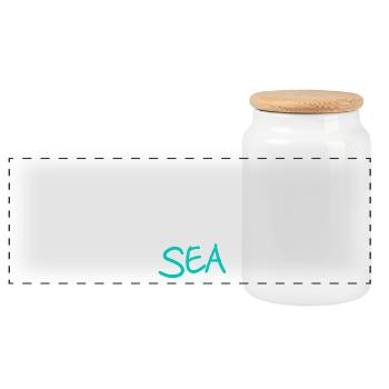 J’ai besoin de vitamines Sea Summer en disant - Boîte à biscuits avec couvercle en bois - blanc - Devant
