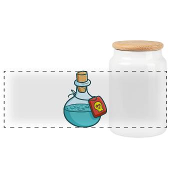Giftflasche RPG Vergiftet Potion Fantasy Shirt - Panorama Keksdose mit Holzdeckel - Weiß - Vorne