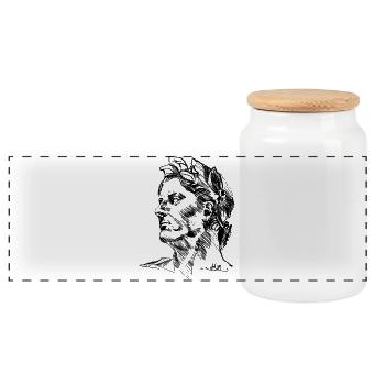 JULIUS DRAWING by Chris Detection - Boîte à biscuits avec couvercle en bois - blanc - Devant