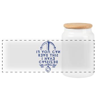 Si vous pouvez lire ceci, j’ai chaviré. - Boîte à biscuits avec couvercle en bois - blanc - Devant