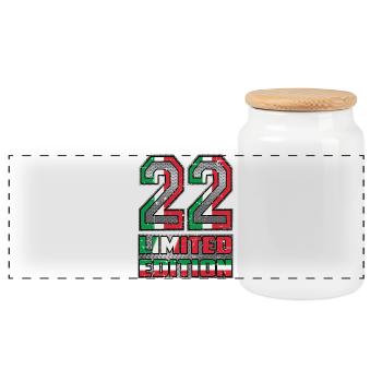 Italie Édition Limitée 22 - Boîte à biscuits avec couvercle en bois - blanc - Devant