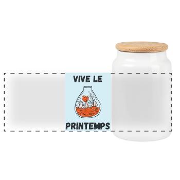 JARDINAGE,RETRAITE,PRINTEMPS,JARDIN,JARDINIER,ETE - Boîte à biscuits avec couvercle en bois - blanc - Devant