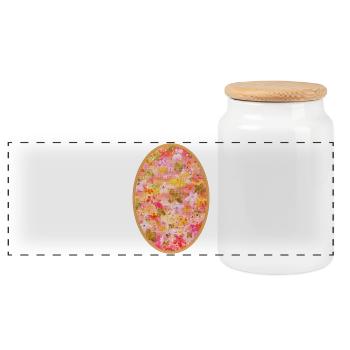 FrühlingsZauberBlüten - Sonja Ariel von Staden - Boîte à biscuits avec couvercle en bois - blanc - Devant