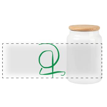 Idée cadeau pour les amateurs de calligraphie - Boîte à biscuits avec couvercle en bois - blanc - Devant
