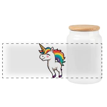Fierté de la licorne Enfants | LGBTQ | Gay Pride | Mignon - Boîte à biscuits avec couvercle en bois - blanc - Devant
