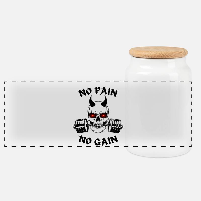 On n’a rien sans rien - Boîte à biscuits avec couvercle en bois - blanc