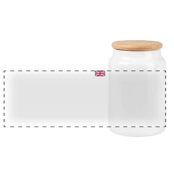 Landy essaie de me suivre quand il n’y a pas de route - Boîte à biscuits avec couvercle en bois - blanc - Devant