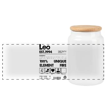 Lion 1994 - Boîte à biscuits avec couvercle en bois - blanc - Devant