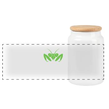 Fascinante mante religieuse - Boîte à biscuits avec couvercle en bois - blanc - Devant