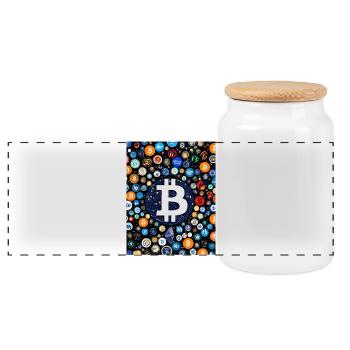 JensJensen - Panoramic Cookie Jar with Wooden Lid - white - Front