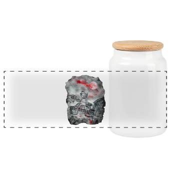 Cat Zombie Killer - Boîte à biscuits avec couvercle en bois - blanc - Devant