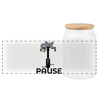 RADTOUR PAUSE FAHRRAD KOALA RAD - Panorama Keksdose mit Holzdeckel - Weiß - Vorne
