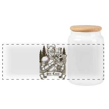 Sir Cle Chevalier Drôle Renaissance Faire Hommes GN - Boîte à biscuits avec couvercle en bois - blanc - Devant
