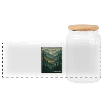 NATURE MURMURANTE - Boîte à biscuits avec couvercle en bois - blanc - Devant