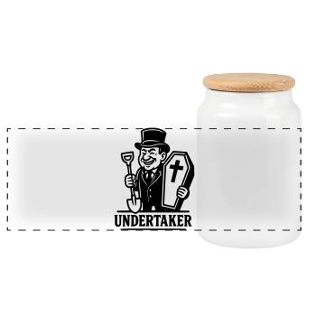 Undertaker Undertaker - Panoramic Cookie Jar with Wooden Lid - white - Front
