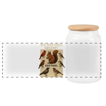 Reconnaître les oiseaux, observation drôle d’oiseaux Ornithologi - Boîte à biscuits avec couvercle en bois - blanc - Devant